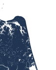 Virginia Beach Coastal Map — Fine Art Print Vertical, navy, No Frame, 8x10