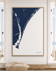 Wilmington canvas map — window-scene interior