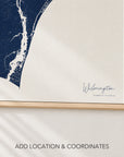 Wilmington canvas map — location and coordinates customization